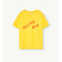 Load image into Gallery viewer, The animals observatory yellow t-shirt with orange micro bug print
