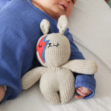 Load image into Gallery viewer, Sootie Limetree - Lambswool Bowie Bunny Rattle
