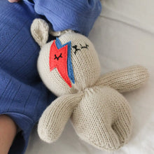 Load image into Gallery viewer, Sootie Limetree - Lambswool Bowie Bunny Rattle
