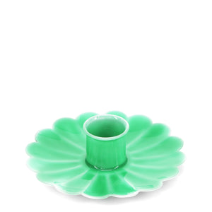 Enamel Candle Holder in Green