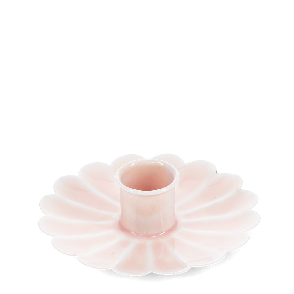 Enamel Candle Holder in Pink