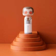 Load image into Gallery viewer, Lucie Kaas - Elton John White Outfit Wooden Kokeshi Doll
