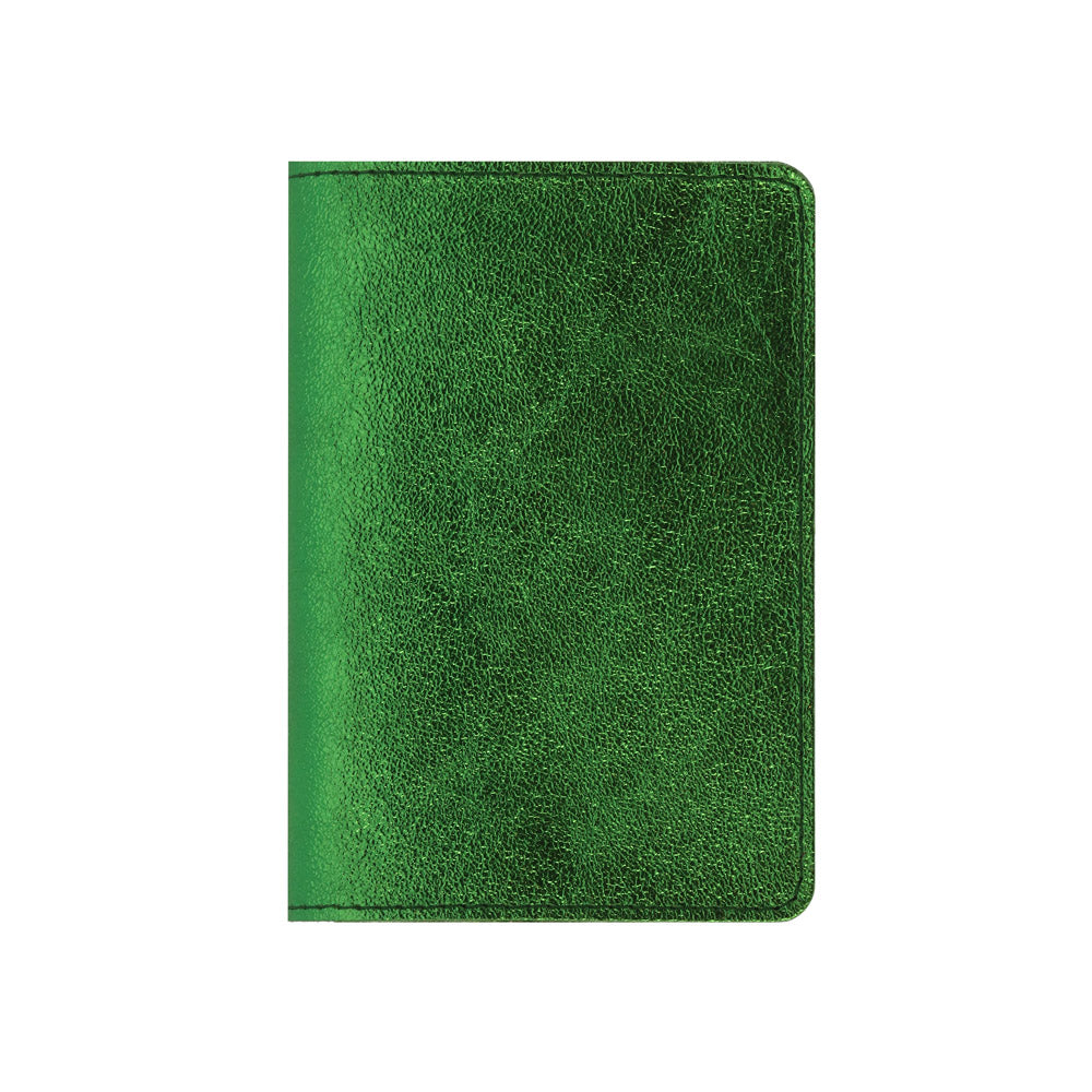 Les Cléias - Metallic Green Leather Passport Holder