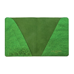 Les Cléias - Metallic Green Leather Passport Holder