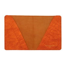 Load image into Gallery viewer, Les Cléias - Metallic Orange Leather Passport Holder
