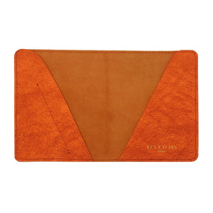 Les Cléias - Metallic Orange Leather Passport Holder