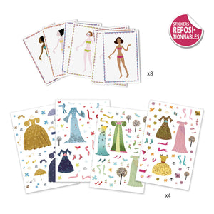 Djeco - Doll Dress Up Sticker Set