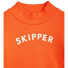 Load image into Gallery viewer, Mini Rodini - red high neck top with &#39;Skipper&#39; in white
