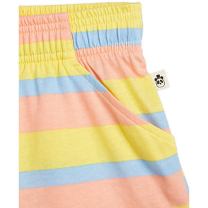 Mini Rodini - Pastel Stripe Shorts in yellow, pink and blue