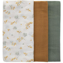 Load image into Gallery viewer, Muslin Squares Set of 3 - Mimosa.
