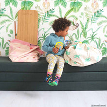 Load image into Gallery viewer, Play and Go toy 2 in 1 toy storage bag and playmat in cactus print or stripe design.
