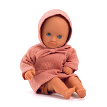 Load image into Gallery viewer, Pomea Dolls by Djeco - Baby doll outfit in dusky pink and brown
