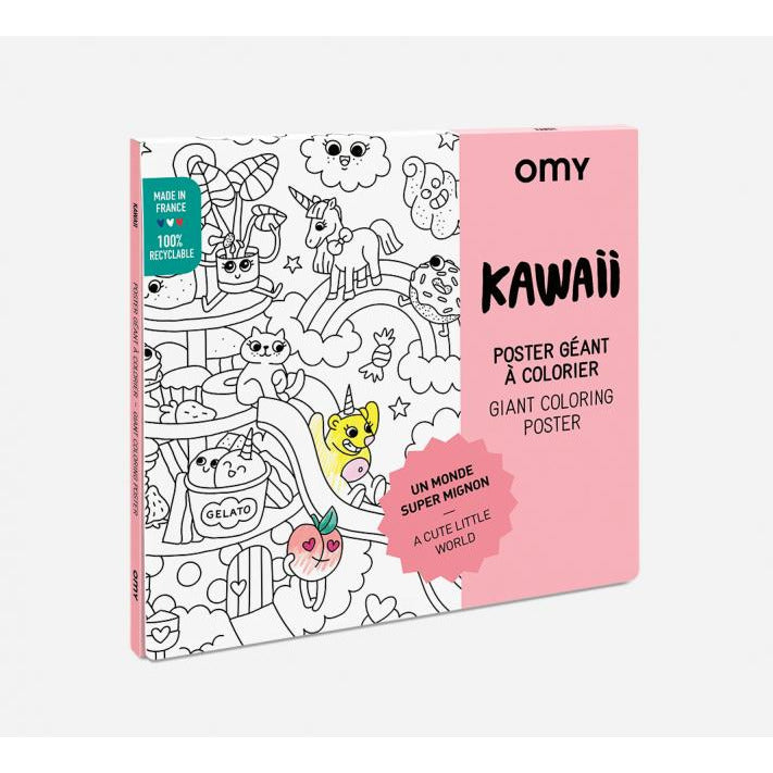 OMY - Large Framable Colouring Poster - Kawaii