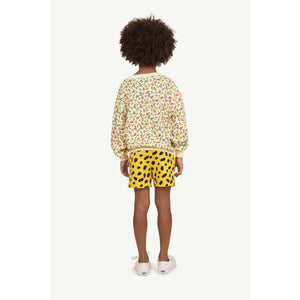 The Animals Observatory | Bear Kids Sweatshirt in cream with all over flower print | Dear Jude