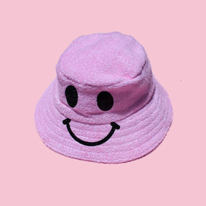 Kirsty Fate - Happy/Sad Bucket Hat in Candy Pink