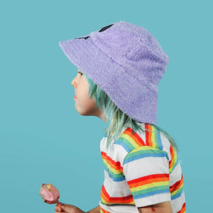 Kirsty Fate - Happy/Sad Bucket Hat in Lilac