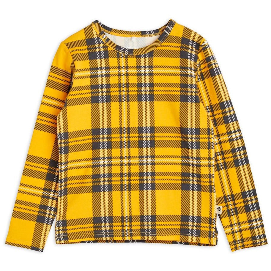 Mini Rodini - Yellow Check Long Sleeve T-shirt