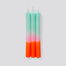 Load image into Gallery viewer, Pink Stories Dip Dye Neon Dinner Candles - Spring Sorbet
