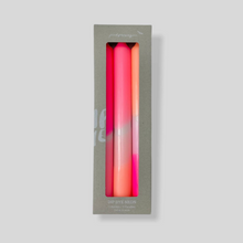 Load image into Gallery viewer, Pink Stories Dip Dye Neon Dinner Candles - Flamingo Dreams
