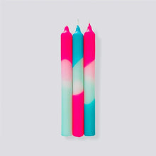 Load image into Gallery viewer, Pink Stories Dip Dye Neon Dinner Candles - Peppermint Clouds
