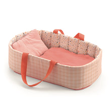 Load image into Gallery viewer, Pomea Dolls by Djeco - Baby doll bassinet in pink
