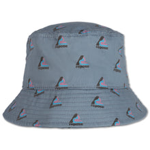 Load image into Gallery viewer, Repose AMS - Bucket Hat in blue with all over logo print
