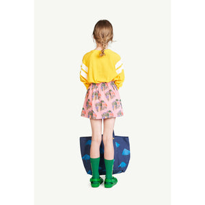The Animals Observatory - Pink skirt with illustrated forest print and elasticated waist