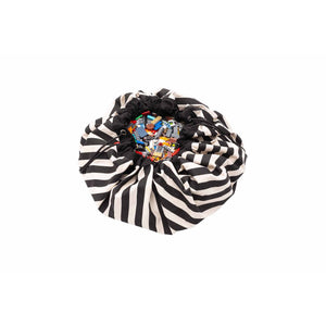 Play and Go toy 2 in 1 toy storage bag and playmat in cactus print or stripe design.