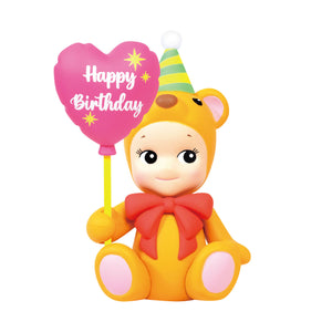 Sonny Angel - Birthday Bear | Sonny Angels are sweet little angels who each wear different headgear. This Birthday series makes the perfect small gift for those little loved ones in your life. Standing at 8cm high, these cute angel dolls can be placed anywhere in the home and will bring joy to both children and adults alike. This collection contains 6 different birthday bears plus one mystery figure. Which one will you get? All Sonny Angels are packaged in blind boxes so you won't know which character is in